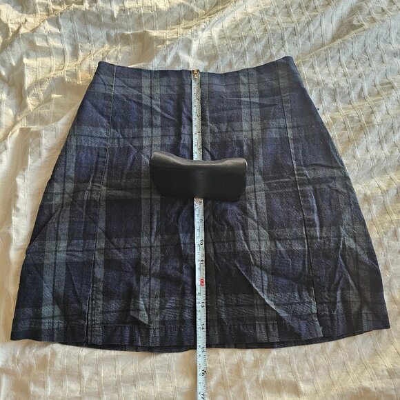 Brandy Melville John Galt Mini Skirt - Green/Blue Check - One Size - Picture 7 of 9
